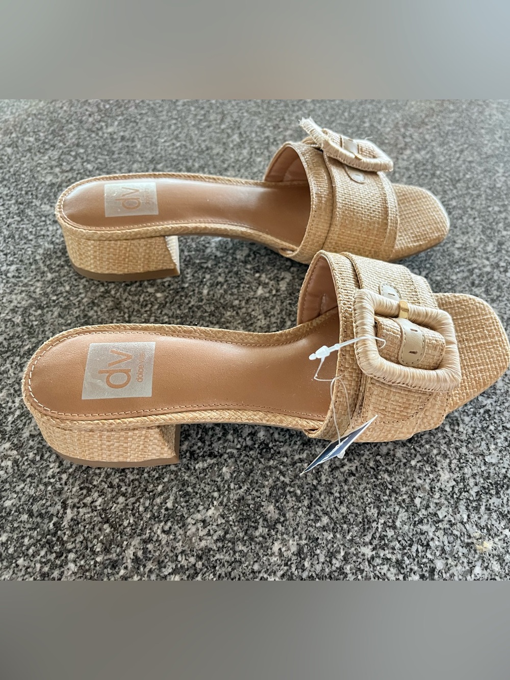 Dolce Vita raffia buckle sandals size 6.5